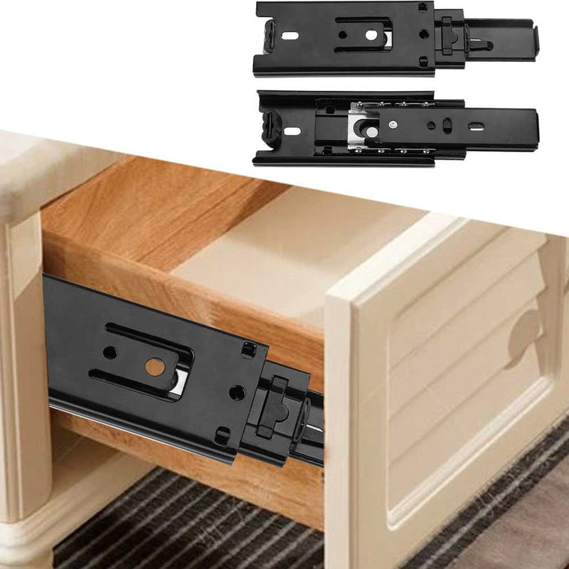 2 Pcs Mini Short Drawer Slides Sliding Cabinet Organizer Furniture Guide Rail Full Extension Kitchen Cupboard Hardware(4in) 4in
