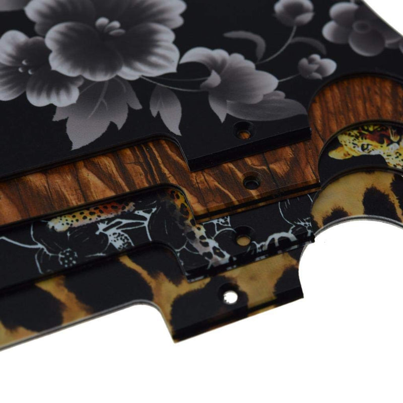 [AUSTRALIA] - Dopro 5 Hole Vintage Tele Guitar 3D Printed plastic Pickguard Scratch Plate fits USA/Mexican Fender Telecaster Flower Pattern 