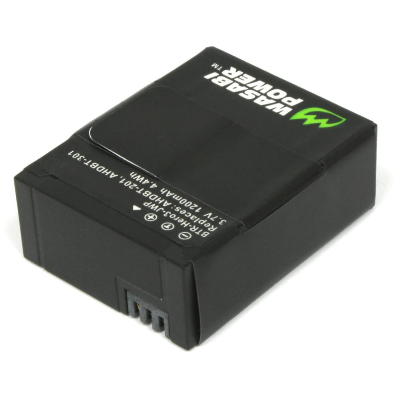 Wasabi Power Battery for GoPro HD HERO3, HERO3+ and GoPro AHDBT-201, AHDBT-301, AHDBT-302 (1200mAh)