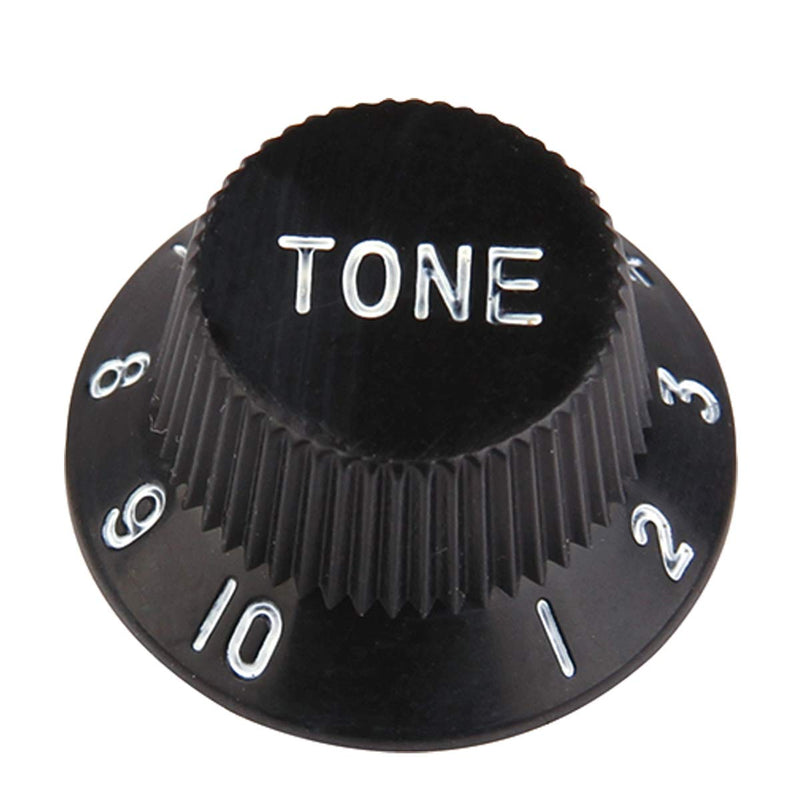 Musiclily Metric 1 Volume and 2 Tone Strat Knobs Set for Fender Stratocaster Guitar, Black