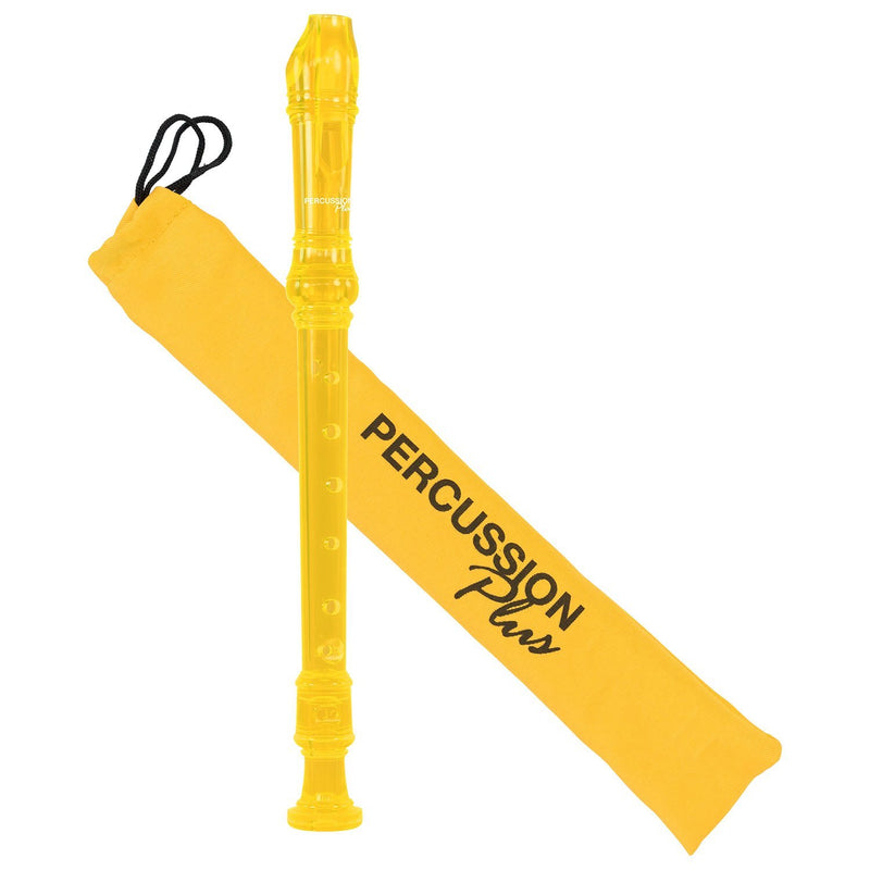 Percussion Plus PP916 Descant Recorder - C-Thru Yellow