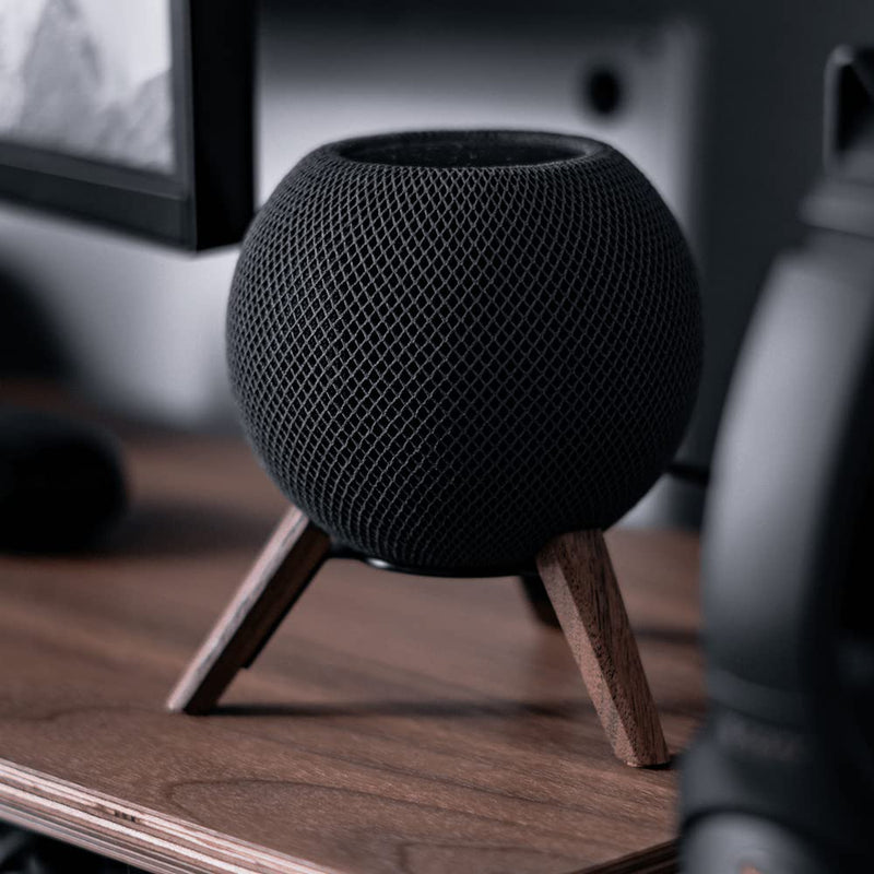 balolo Real Wood Tripod for HomePod Mini (Black Walnut) Black Walnut