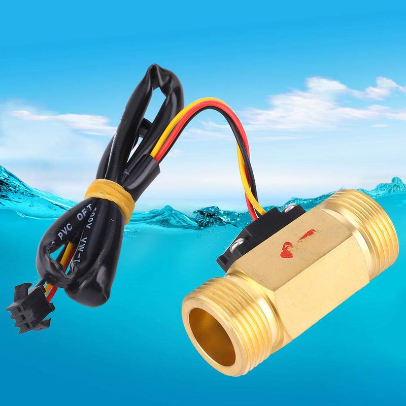 Flow Meter Controller,G3/4 Male-Male Hall Effect Sensor Switch,Water Flowmeter Counter Flow Sensor Rate Meter,1~30L/min