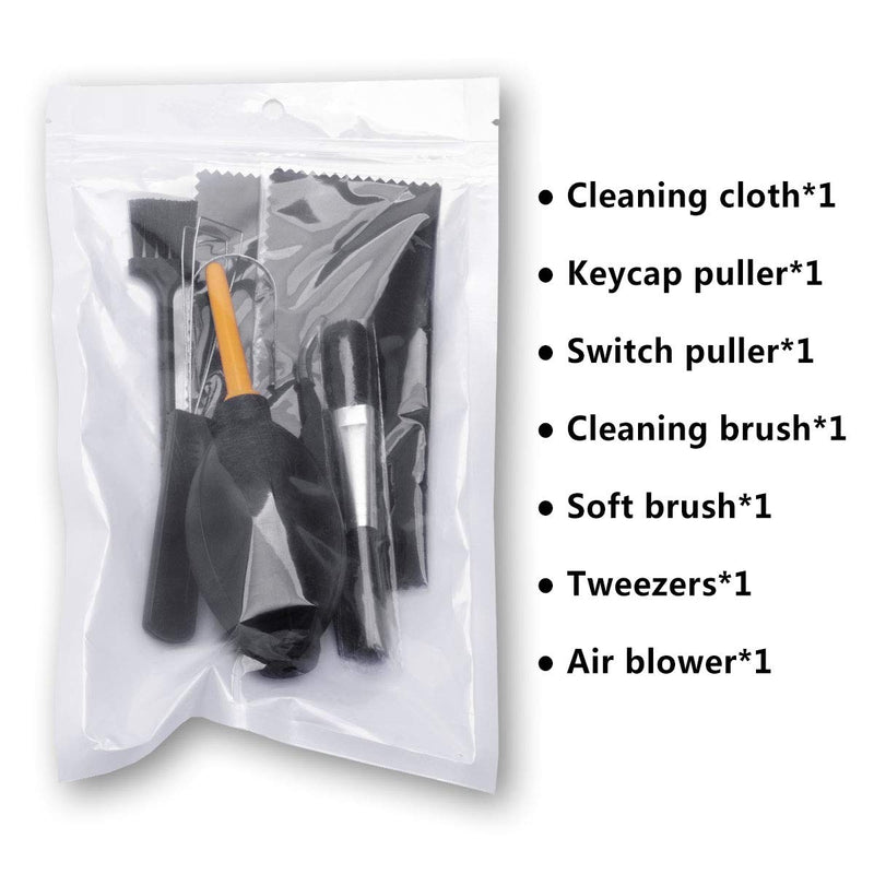Keyboard Cleaning Kit - Velocifire Keyboard Professional Cleaner Tool, 7pcs Tool,Also for Laptops, Camera Lenses, Glasses
