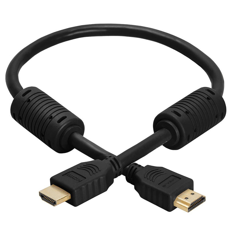[AUSTRALIA] - Cmple - HDMI Cable 1.5FT High Speed HDTV Ultra-HD (UHD) 3D, 4K @60Hz, 18Gbps 28AWG HDMI Cord Audio Return 1.5 Feet Black 