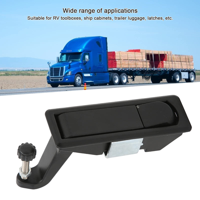 Compression Latch Lock Zinc Alloy Material,RV Cabinet Latch with Independently Installed Trigger Suitable for The Installation of RV Toolboxes, Boat Cabinets, Trailer Luggage Boxes(Black) Black