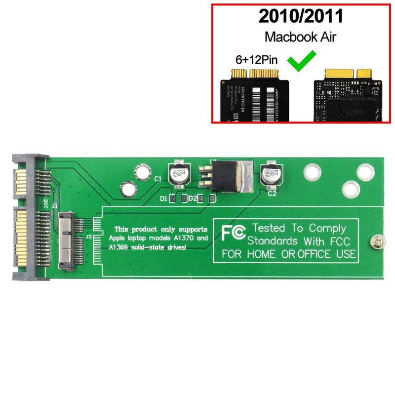 GODSHARK 18pin to SATA Adapter with USB SATA Cable for 2010 2011 MacBook Air, HDD Hard Disk Drive Converter Support Model A1369 A1370