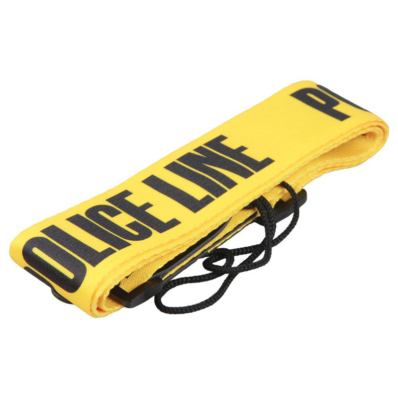GOKKO AUDIO Guitar Strap POLICE LINE Nylon Leather Ends For Acoustic & Electric Yellow Cordon