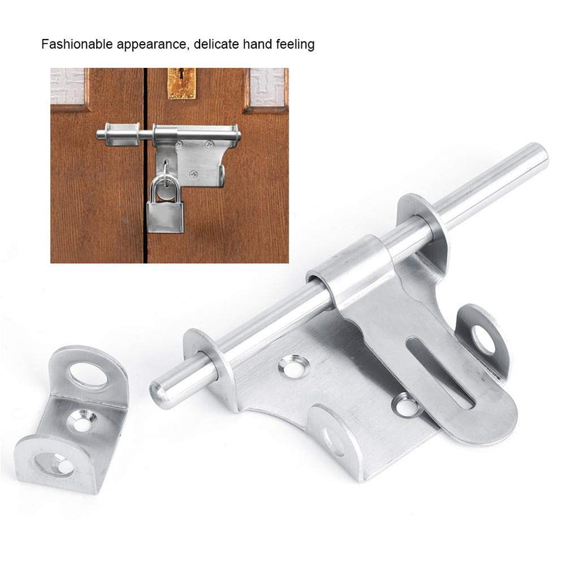 Door Lock Bolt, Stainless Steel Security Door Barrel Bolt Hasp Hardware Accessories for Barn Warehouse Garden Gates Shed Doors