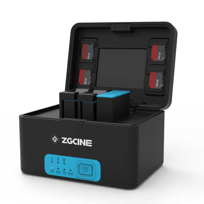 EACHSHOT Build in 10400mAh Battery Charger Bank Fast Charging Case for GoPro Hero 10/9/8/7/6/5 Battery, Support USB-C PD Input, with USB-C PD Output and USB-A Output, for ZGCINE G10