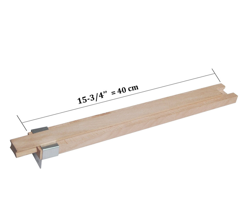 Btibpse Wooden Drawer Slides 16 Inches Classic Wood Center Guide Track with Slide Glides (1 pcs) 1 Piece