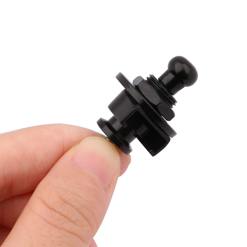 Guitar Strap Locks, Dreokee 2 pcs Guitar Strap Locks Buttons Guitar Strap Lock Nuts for Electric Guitar (Black) Black