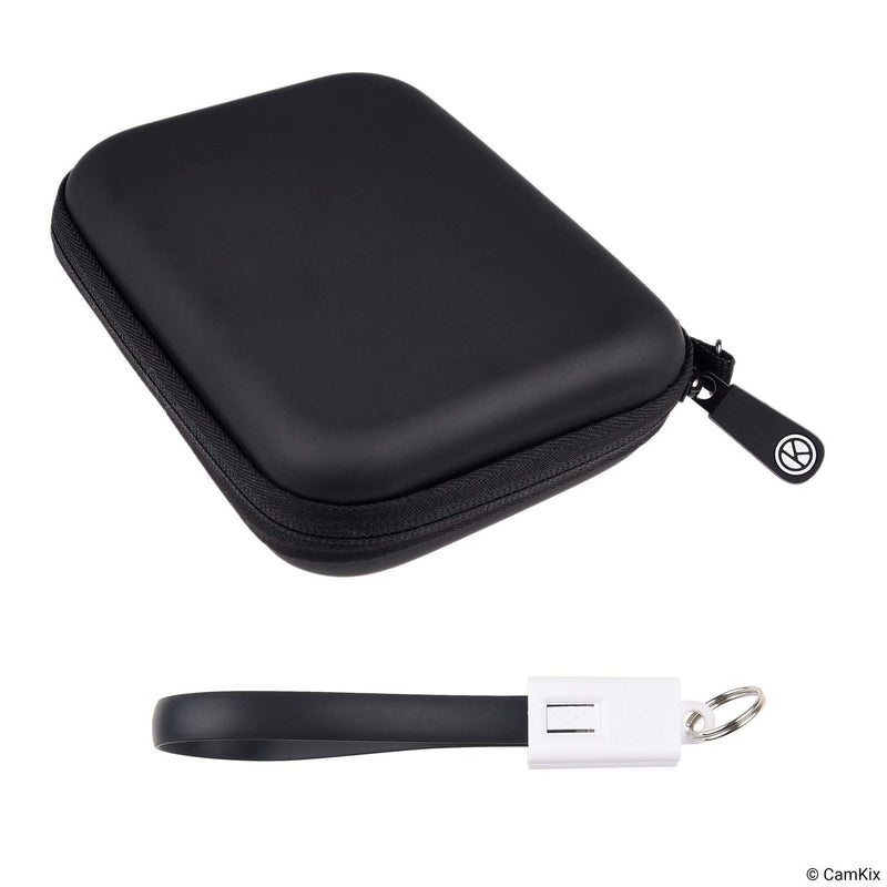 Camkix Portable Case - Compatible with 2X Samsung T5 / T3 / T1 External Solid State Drive (SSD) - Keychain Data Cable (USB 3.0) - Shockproof & Secure Fit - Protective Storage & Travel