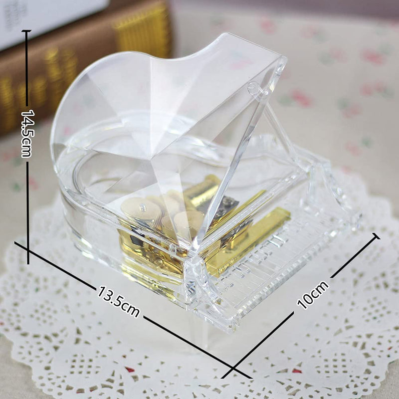 SOFTALK Mechanical Wind-up Music Box Piano Musical Box Transparent Acrylic Graceful Melody for Gifts for Christmas,Birthday and Valentine's Day … (Tune : Anastasia-Once Upon a December) Tune : Anastasia-once Upon a December