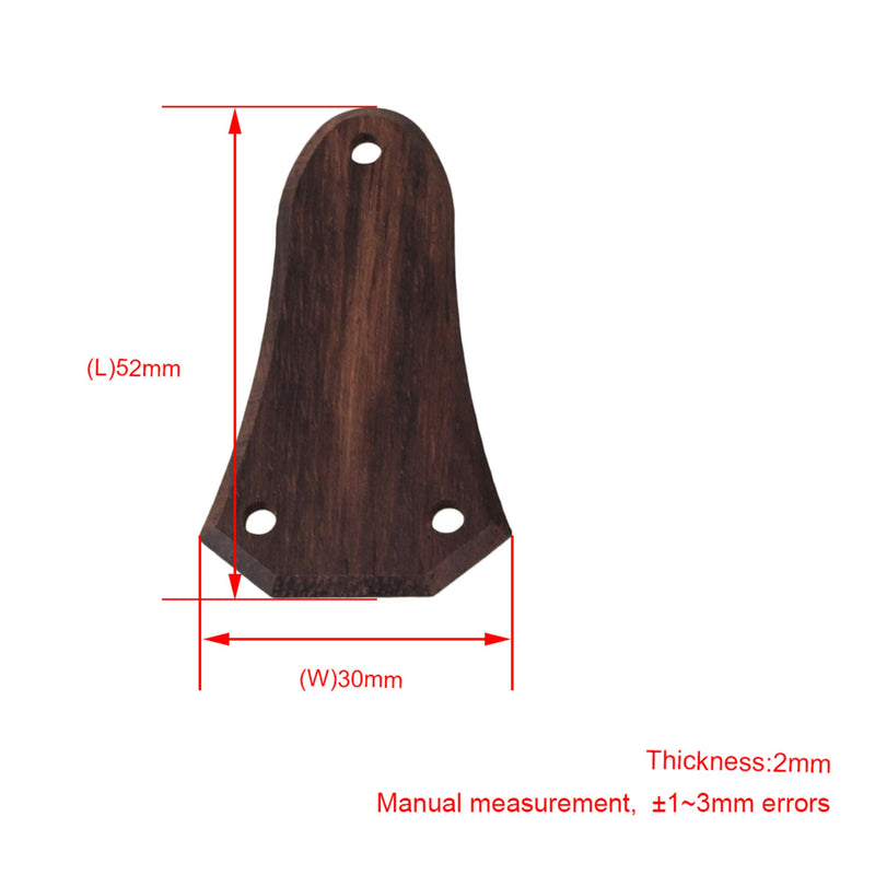 Yibuy Electric Guitar Truss Rod Cover Plate Rosewood Pack of 2