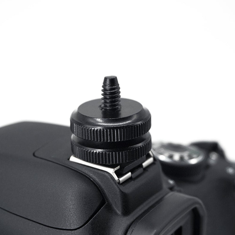 1/4" Hot Shoe Adapter Mount Camera Shoe Mount Screw Flash Cold Shoe Mount to Tripod Screw Adapter DSLR Camera Rig-4 Packs