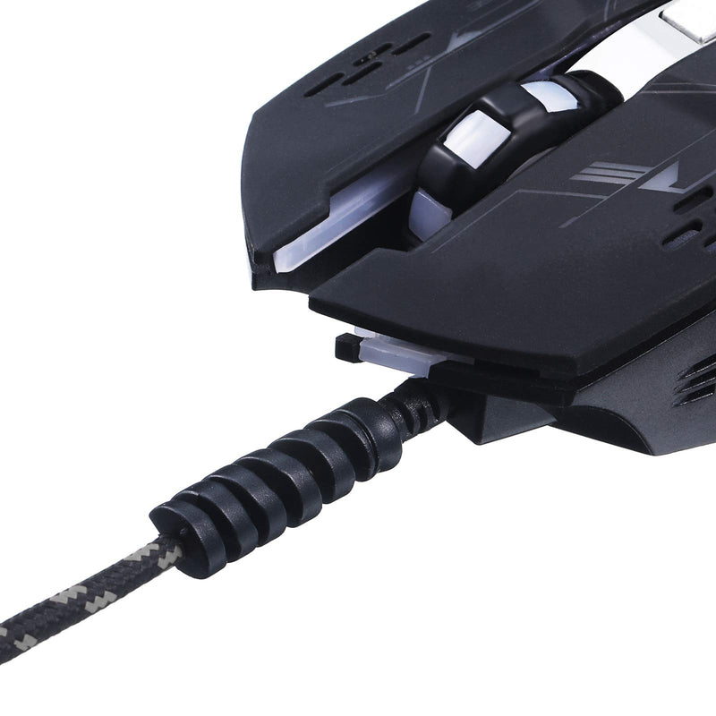 [AUSTRALIA] - 24 Pieces Charger Cable Saver, Silicone Flexible Cable Wire Protector, Mouse Cable Protector, Suit for All Cellphone Data Lines (Black) Black 