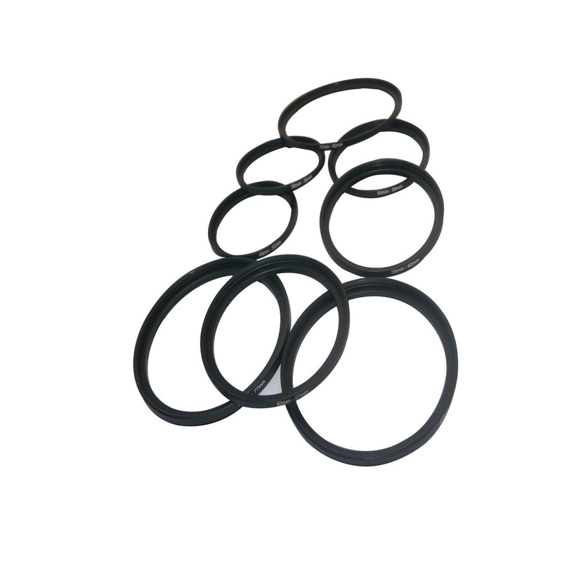 [AUSTRALIA] - CamDesign CamDesign 8pcs Meatl 82mm,77mm,72mm,67mm, 62mm,58mm,55mm,52mm,49mm Step Down Rings Lens Adapter Filter Set Compatible with Digital SLR Camera 