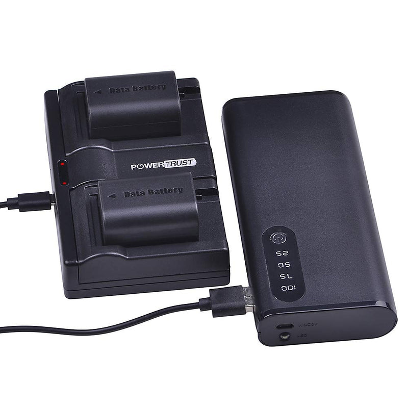 PowerTrust 2-Pack BN-VG114 Battery and Dual Fast Charger for JVC BN-VG107 BN-VG107U BN-VG107US BN-VG114U BN-VG114US BN-VG121 BN-VG121U BN-VG121US Battery and JVC Everio Camera