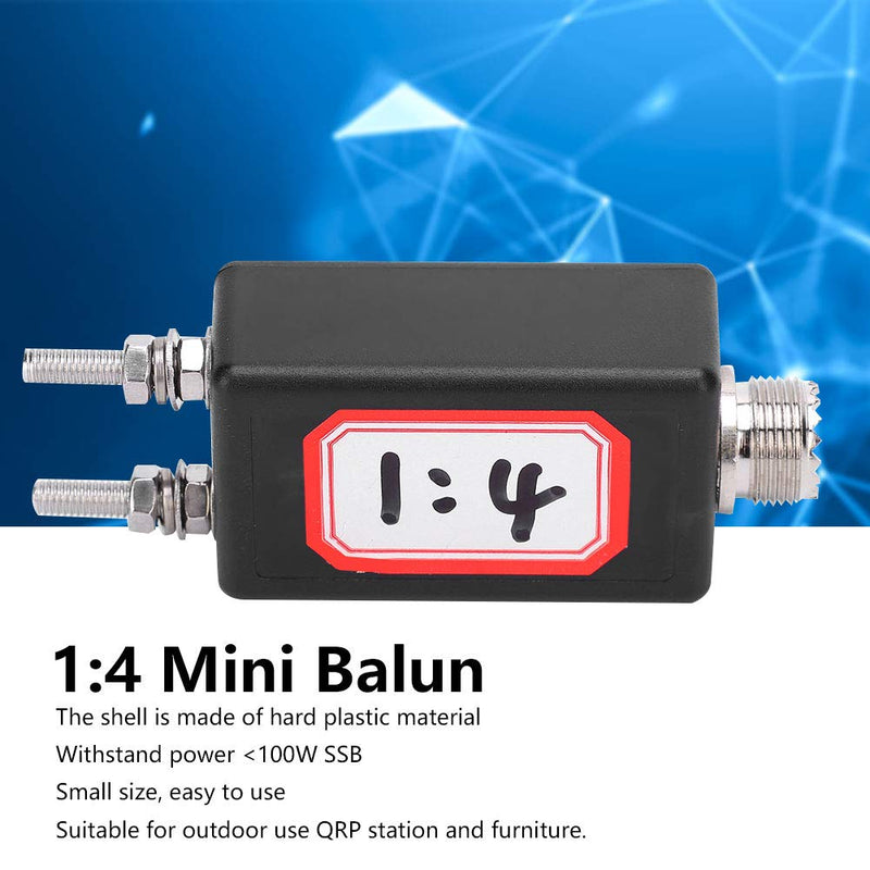 Mini Balun Consumer Electronics Suitable for HF Shortwave Antenna for Outdoor QRP Station and Furniture (1:4) 1:4