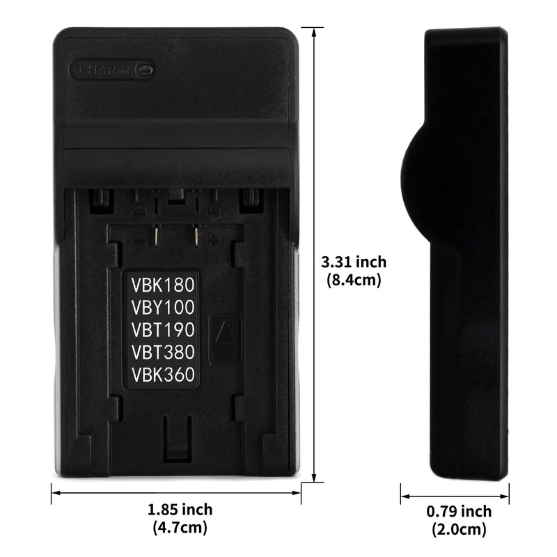 VW-VBY100 USB Charger for Panasonic HC-V110, HC-V110GK, HC-V110K, HC-V110P, HC-V110P-K, HC-V130K, HC-V201 Camera and More