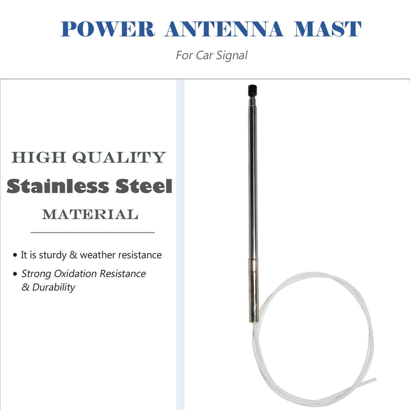 Anina Power Antenna Mast Compatible with 1994-2003 Saab 900-93 Sedan- Convertible Aftermarket Antenna Replacement for Radio Reception