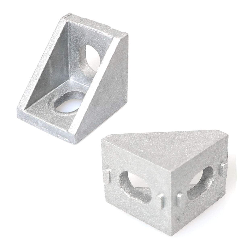 PZRT 1720 Series Aluminum Profile Connector Set 20pcs 20 x 20 x 17mm Corner Bracket, 40pcs T Nuts and 40pcs Hex Screw Bolt for 20S Aluminum Extrusion Profile