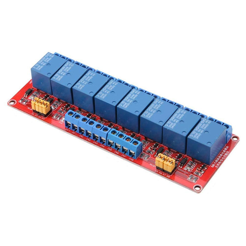 Yosoo Health Gear 8 Channel Relay Module, DC 5V/12V/24V Board Relay Module Switch with OPTO Isolation High Low Level Trigger(5V)