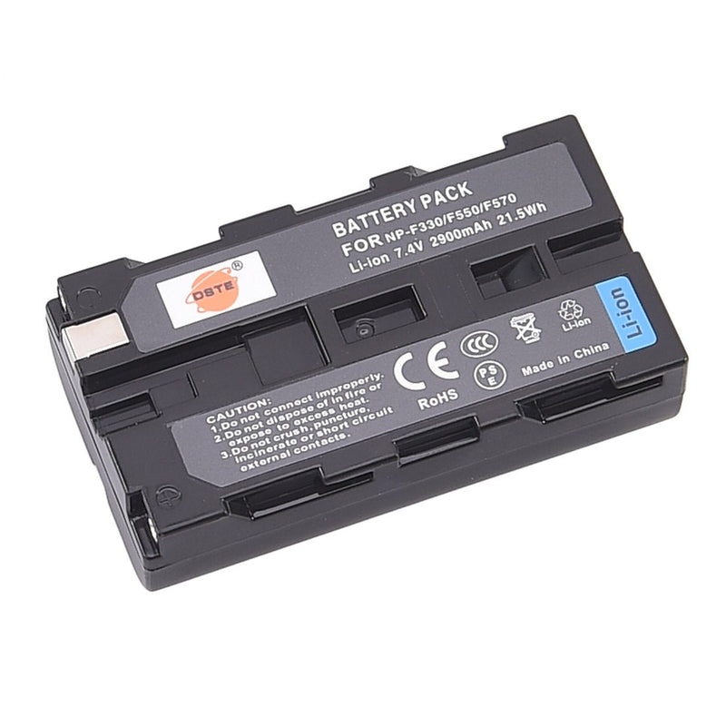 DSTE Replacement for 2X NP-F550 Battery Compatible Sony CCD-RV100 CCD-RV200 SC5 SC9 TR1 TR940 TR917 Camera CN-160 CN-216 CN-304 YN 300 VL600 LED Video Light as NP-F330 NP-F530 NP-F570