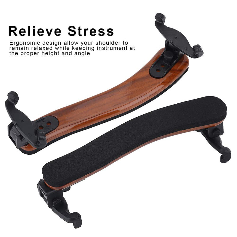 Drfeify 3/4 4/4 Violin Shoulder Rest, Adjustable Violin Shoulder Rest with Rubber Pad