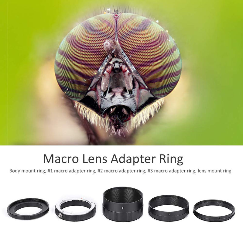 Manual Focusing Macro Extension Tube, Close-Up Lens Adapter Ring for Sony E Mount NEX Camera Lens A7 A7R A7S NEX-7 6 5T 5C 5R 5N F3 C3 3 A6000 A5100 A5000