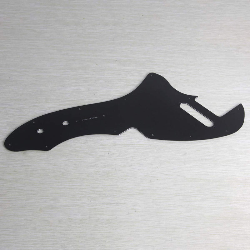 IKN Tele Thinline Pickguard Guitar Pick Guard Plate with Screws Fit 69 Telecaster Thinline Re-issue Guitar Part, 4Ply Black Pearl