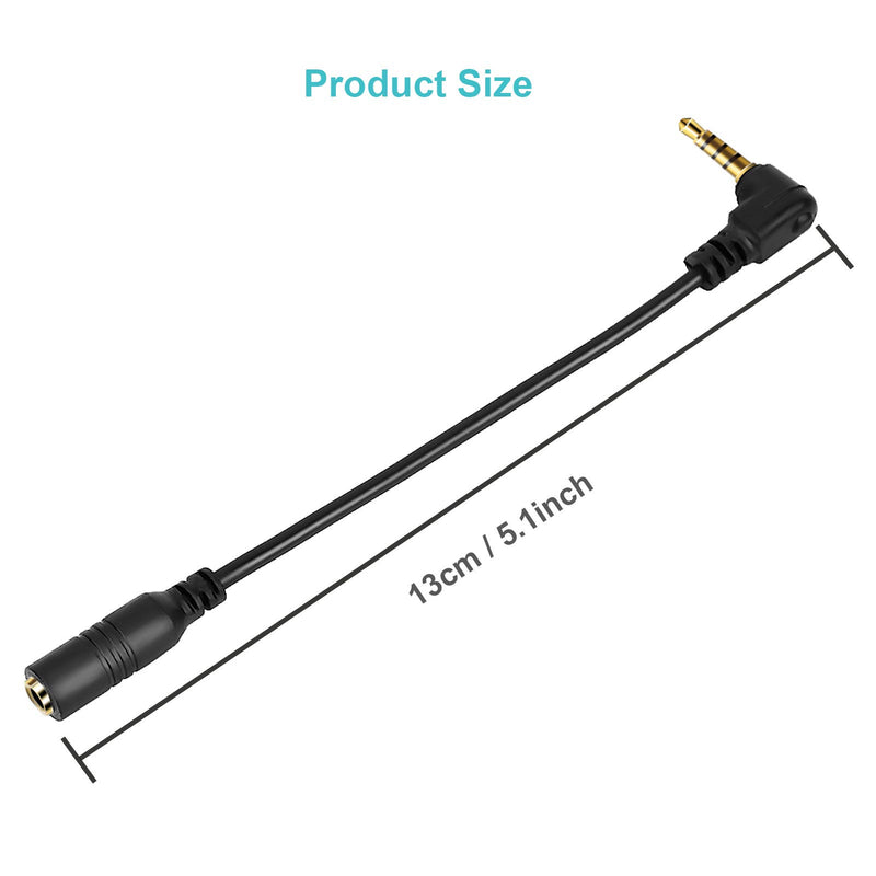 Yosoo Health Gear TRS to TRRS Converter Cable, 3.5mm TRS to TRRS Adapter Microphone Adapter Cable Converter for Microphone Compatible, Camera Video Recording