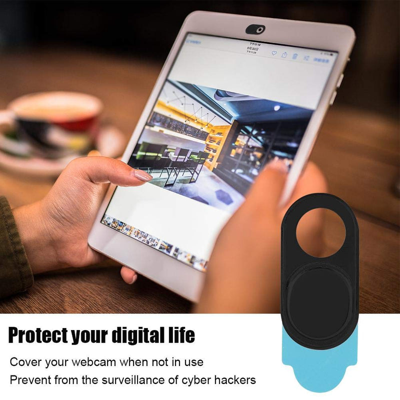 ASHATA 3pcs Metal Camera Lens Cap, Ultra Thin Camera Privacy Protection Cover Webcam Cover Blocker Slider for Smartphone Tablet Desktop Laptop(Tricolo Tricolor