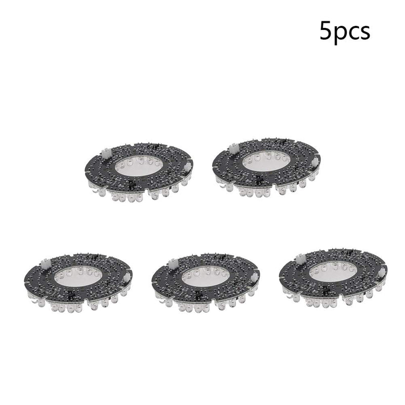 Othmro 5Pcs 72 LED IR Illuminator for Security Camera 30 Degrees IR Led Round Plate IR Infrared Light Illuminator Board Bulb for CCTV Security Camera 75mm 5PCS 30°