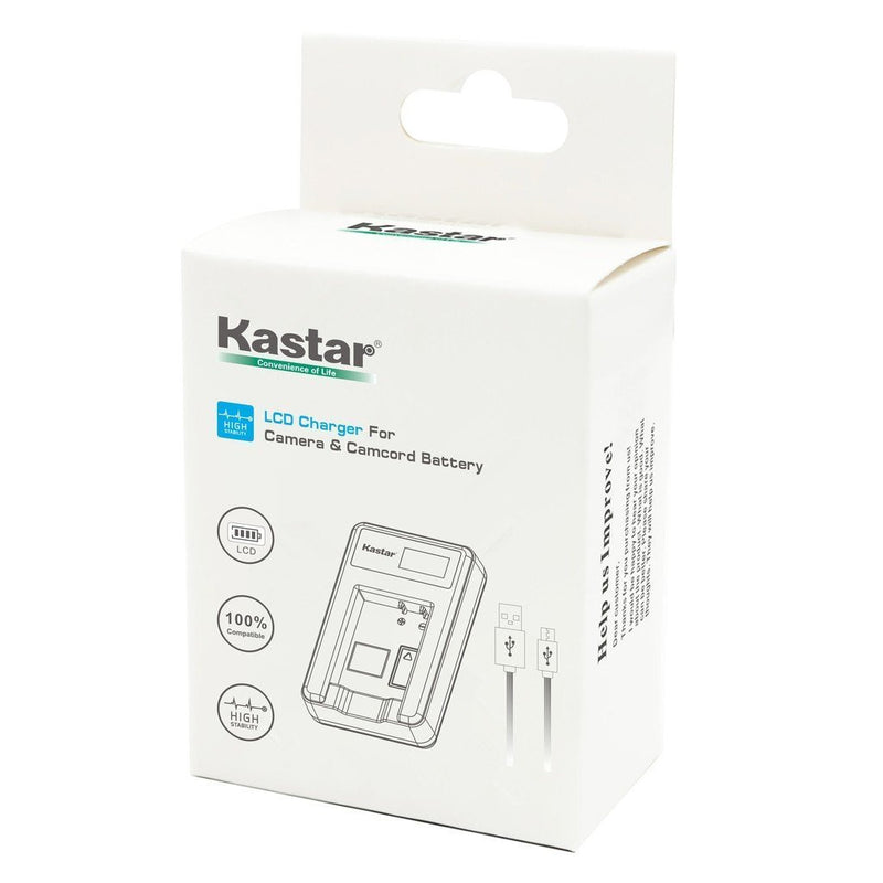 Kastar LCD Dual Slim Charger Replacement for LP-E12, EOS 100D, EOS Rebel SL1, EOS M Camera System and LP-E12 Grip