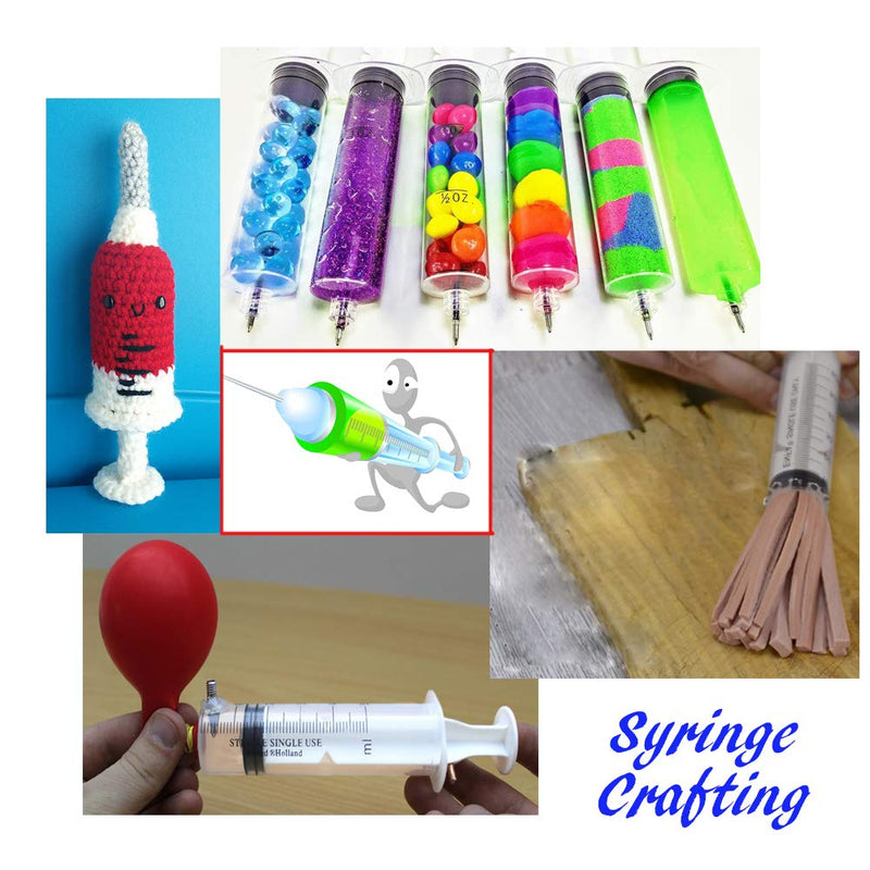 QuietN 350ml Syringe with Adapter, Plastic Large Syringe Without Needle for Scientific Lab Supplies, Pet Feeding Syringe Disposable, Liquid Measurement and Automotive Syringe Injection
