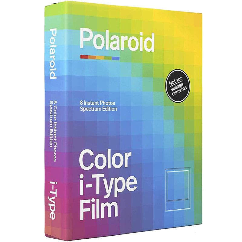 Polaroid Color Film for i-Type - Rainbow Spectrum Edition + Grey Album for Instant Prints
