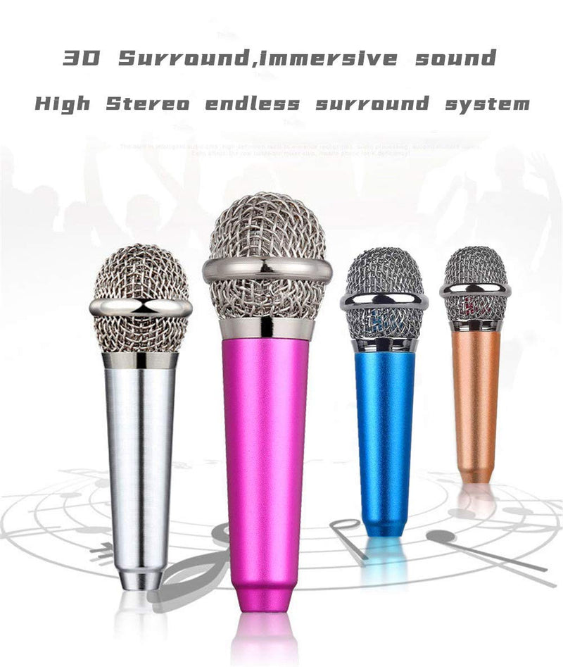 [AUSTRALIA] - Mini Microphone with Omnidirectional Stereo Mic for Voice Recording,Chatting and Singing on iPhone,Android (Blue) Blue 