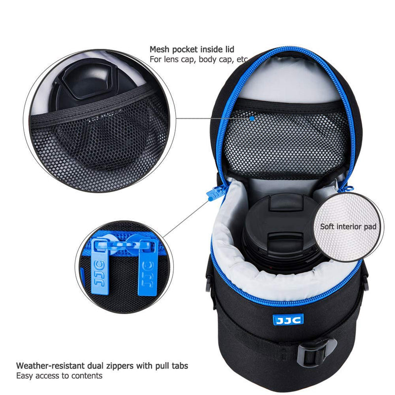[AUSTRALIA] - JJC Deluxe Lens Case Pouch for Canon EF 24-70mm f2.8L/EF 16-35mm f2.8L/EF 85mm f1.4L/EF 70-300mm f4-5.6 IS USM,Nikon AF-S 24-70mm f2.8/AF-P 70-300mm f4.5-5.6E and other Lens below 3.93" x 7.16"(D x L) XL Size 