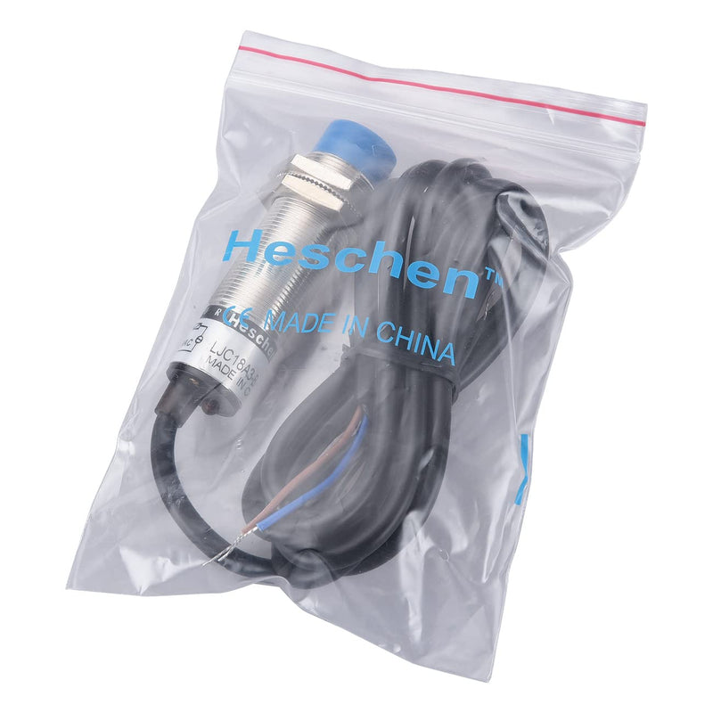 Heschen M18 Capacitive Proximity Sensor Switch Non-Shield Type LJC18A3-B-J/EZ Detection 10mm 90-250VAC 400mA Normally Open(NO) 2 Wires
