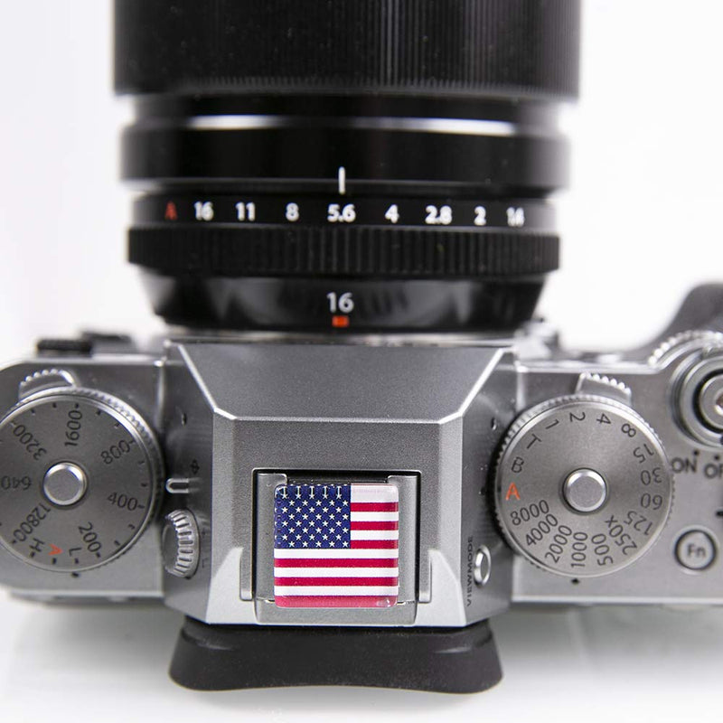 Foto&Tech EXACT FIT "American Flag" Design Hot Shoe Cover Cap Compatible with Canon Nikon Sony Panasonic Fujifilm Olympus Pentax Sigma DSLR/SLR/EVIL Camera