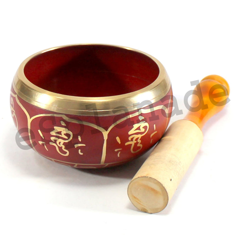 eSplanade - 4 inches - Singing Bowl Tibetan Buddhist Prayer Instrument With Striker Stick | OM Bell | OM Bowl | Meditation Bowl | Music Therapy