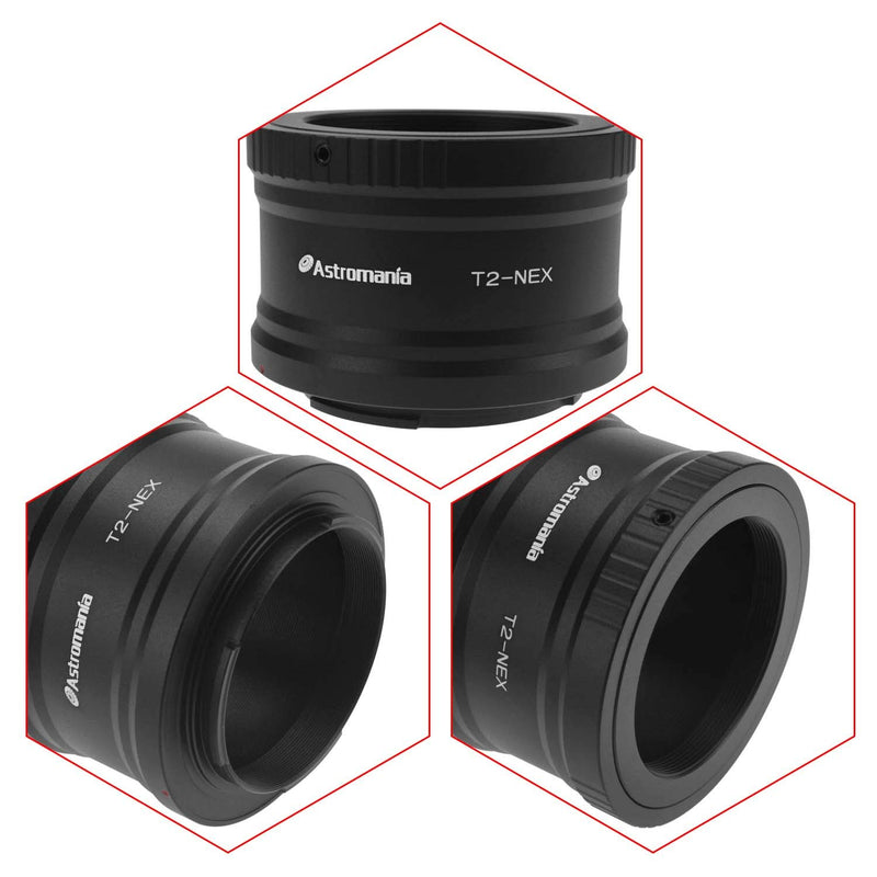 Astromania T/T2 Lens Mount Adapter Ring for Sony-NEX Camera - Precision machined T2 Adaptor Ring for All Sony NEX Compact System Cameras Adapter for Sony-NEX