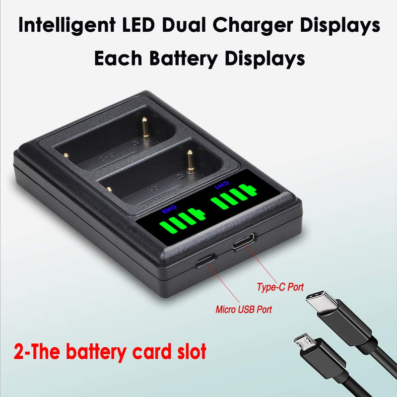 Tectra 2X NP-FM50 NP FM50 Batteries + LED USB Dual Charger for Sony NP-FM30 NP-FM51 NP-QM50 NP-QM51 NP-FM55H Battery and Sony HDR-HC1, DCR-TRV280, DCR-TRV350, CCD-TRV138, DCR-TRV250