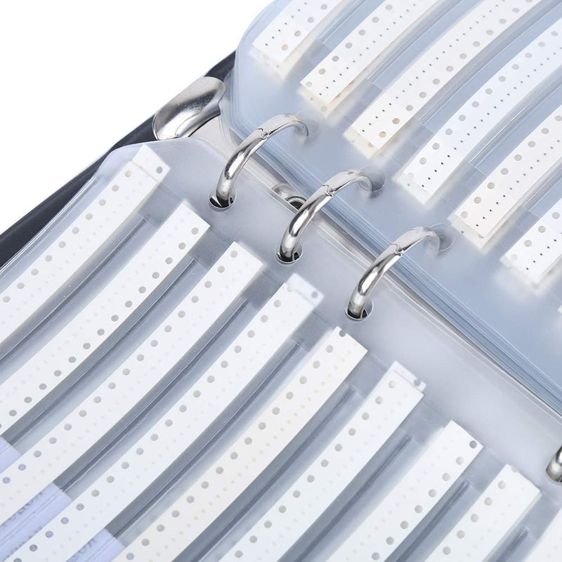0201 SMD Resistor Sample Book, 170 Values Resistor Kit 50 Each 1% Accuracy in Storage Book Case, Electronic Component for Electronic Engineering