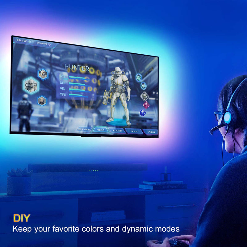 [AUSTRALIA] - TV LED Backlights, Micomlan 11.48ft(3.5M) Led TV Backlight Kit with Remote for 40-50 Inch TV, 18 Colors 5050 RGB Led TV Light Strip, Color Changing TV Led Strip Lights for Monitor, Home, Bedroom 