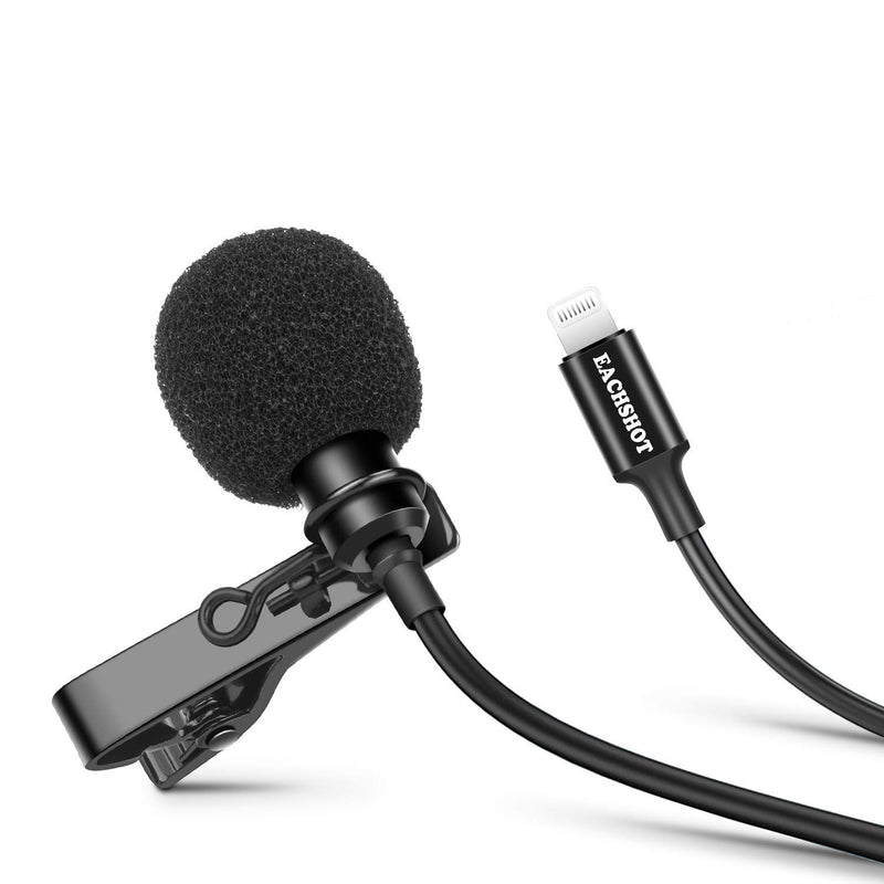 [AUSTRALIA] - EACHSHOT MIC-L 1.2M Professional Lavalier Lav Lapel Omnidirectional Phone Audio Video Recording Lavalier Condenser Microphone Mic for iPhone 11 Pro Max X Xr Xs max 8 8plus 7 7plus 6 6s 