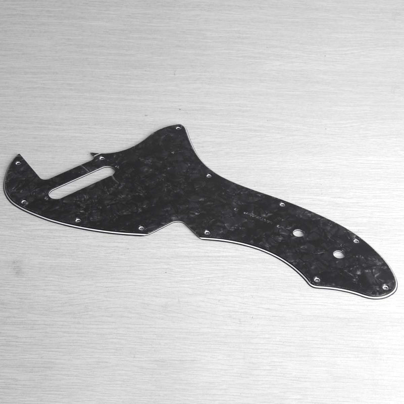 IKN Tele Thinline Pickguard Guitar Pick Guard Plate with Screws Fit 69 Telecaster Thinline Re-issue Guitar Part, 4Ply Black Pearl