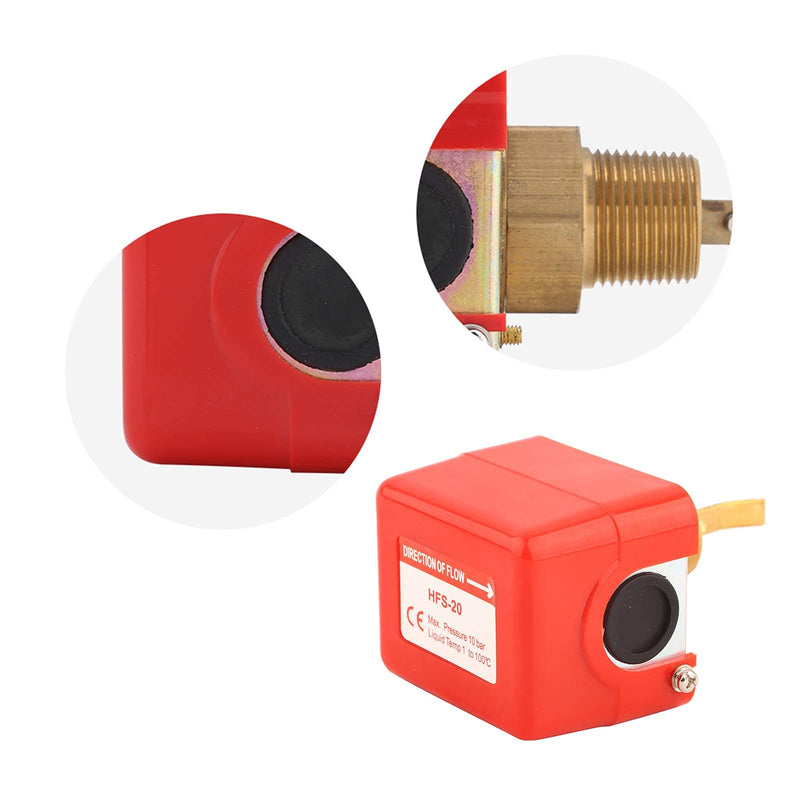 SPDT Thread Paddle Type R3/4 Liquid Water Oil Flow Sensor Switch Automatic Control 15A 250V HFS-20
